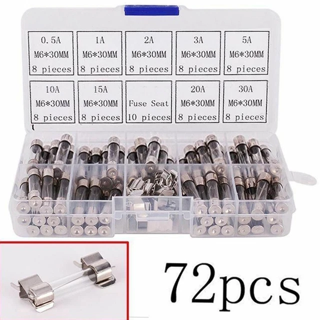 De Rechange / Fusibles Verre Fusible Fin 0.5A-30A 6x30mm Électrique Rapide Coup 2