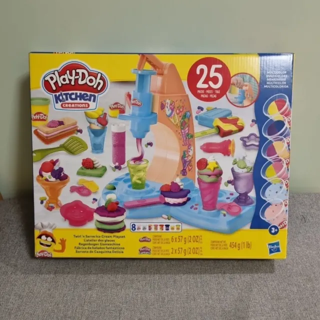 PLAY DOH • Kitchen Creations • Twirl 'N Serve Ice Cream Playset • PLAYDOH