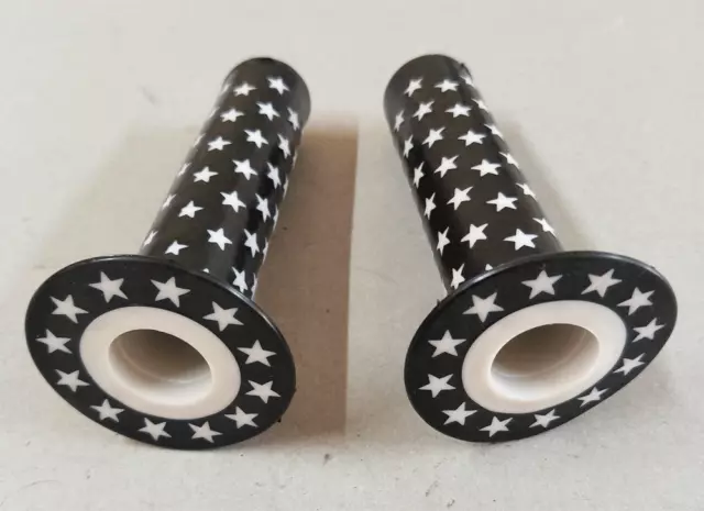 Bmx Grips Star Old School Vintage NOS Haro Mongoose Handle Grips Bicycle Black