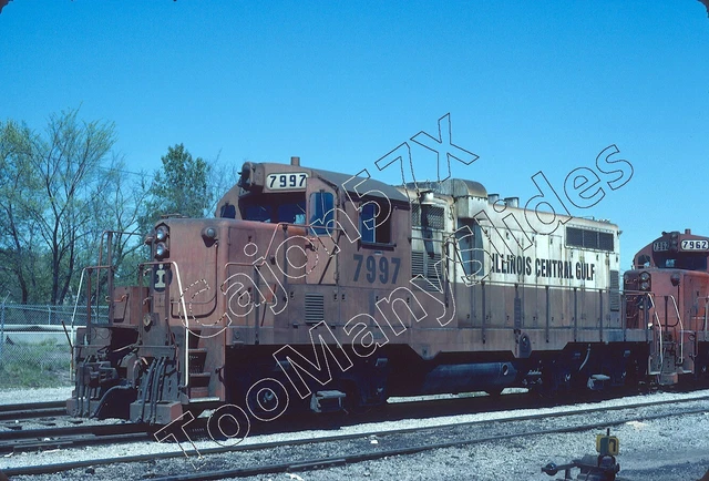 Original slide- ICG Illinois Central Gulf GP8 #7997 Roster View