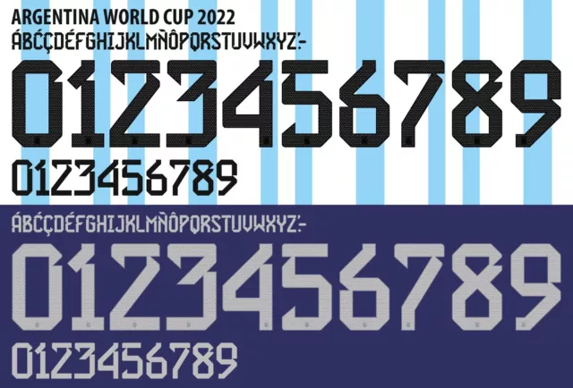 Name&Number Set For Argentina World Cup 2022 Home/Away Top Football Soccer