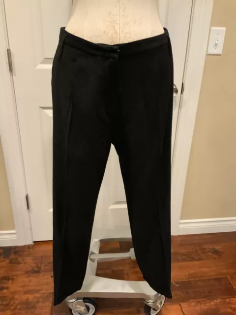 Maison Martin Margiela Black Wool Slim Leg Pants, Size 6 (US) 40(IT)