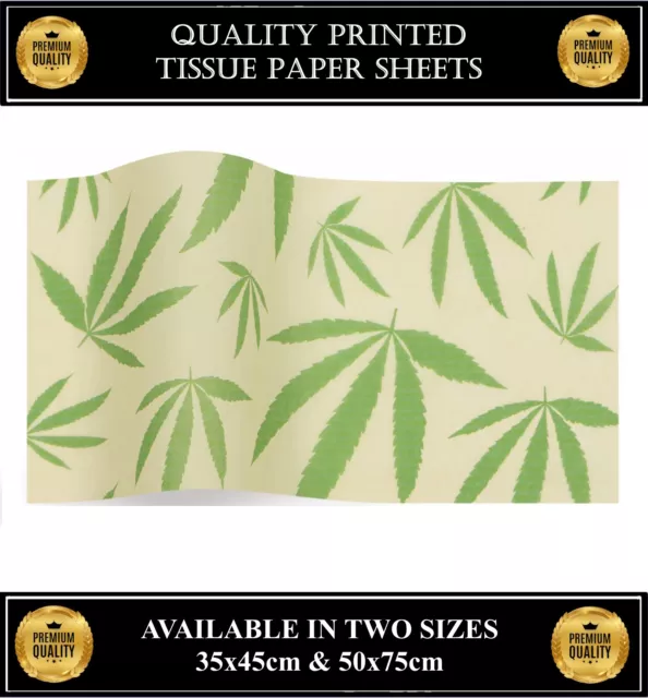 Cannabis Printed Tissue Paper Gift Bag Box SatinWrap Wrap Luxury Lining Sheets