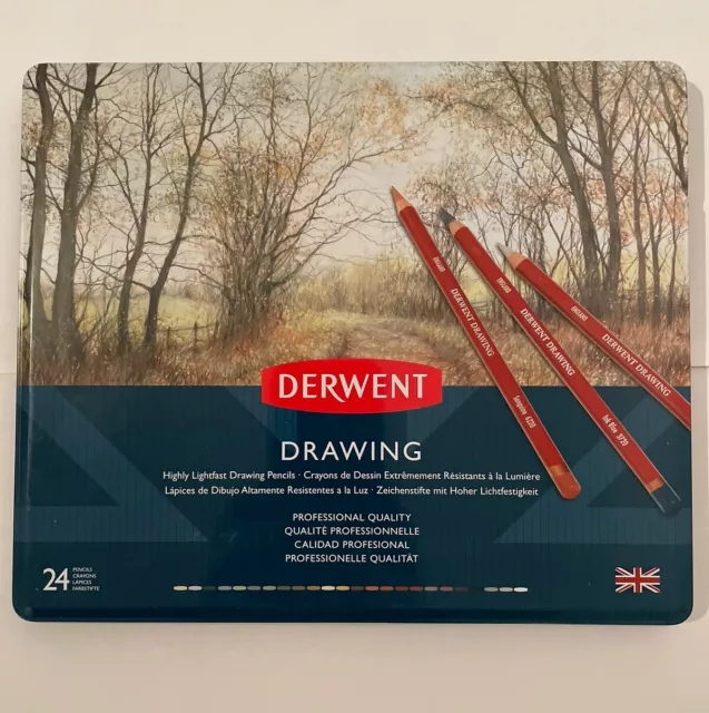 Derwent Drawing Set of 24 Pencils Brand New Sealed