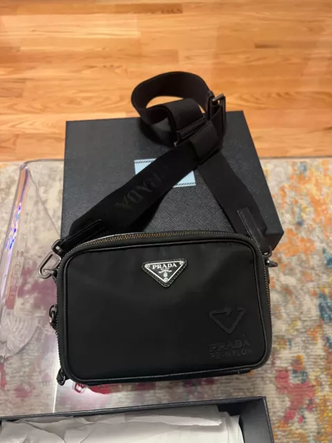 Prada Re-Nylon and Saffiano Crossbody Bag