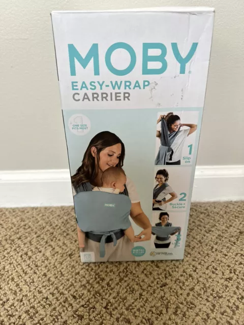 Moby Baby Easy Wrap Carrier Color Sea Spray Blue 8-33lbs