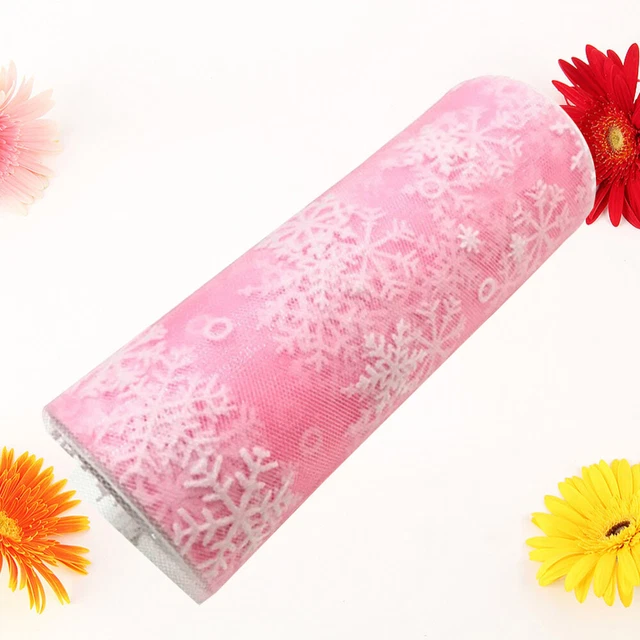 2x Weihnachten Bögen für Geschenke Weihnachten Tüll Band Schneeflocke Band Rolle 10