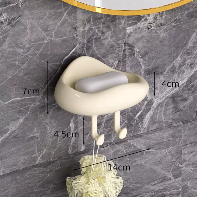 Cream Air Soap Box Wall-mounted Non-punched Soap Box For Household -wa