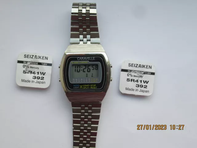 Vintage Caravelle Quarz von Bulova Alarm Chronograph LCD Digital Vintage 1980er Jahre 3