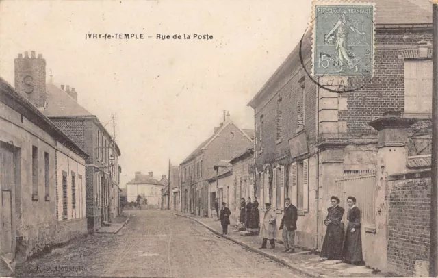 Cpa 60 Ivry Le Temple / Rue De La Poste