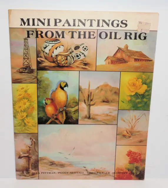 Mini Pinturas de 1982 de colección de la plataforma al óleo Tulsa Oklahoma Libro de Instrucciones de Arte