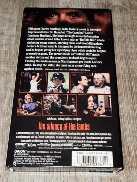 THE SILENCE OF the Lambs (VHS, 1990, Orion) $2.99 - PicClick