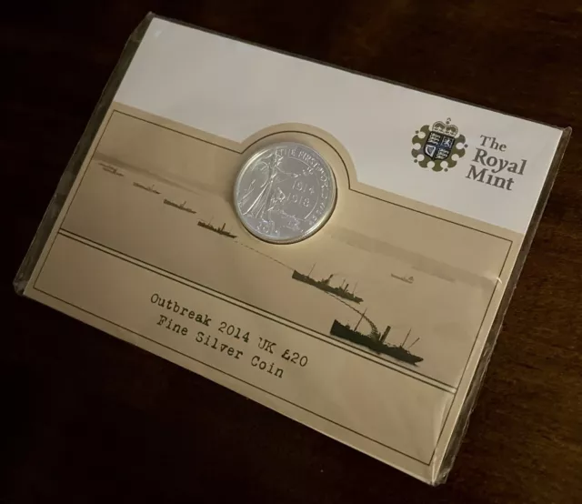 2014 Royal Mint £20 Fine Silver Coin Pack, Outbreak