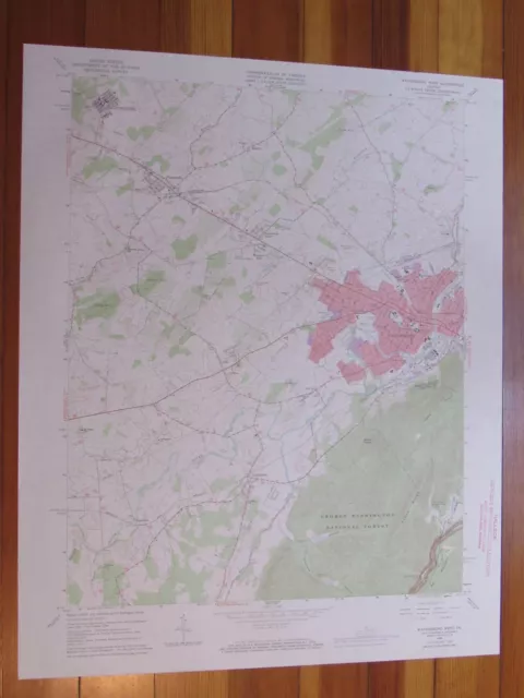Waynesboro West Virginia 1968 Original Vintage USGS Topo Map