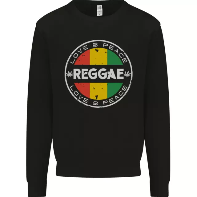 Love Peace Reggae Music Kids Sweatshirt Jumper