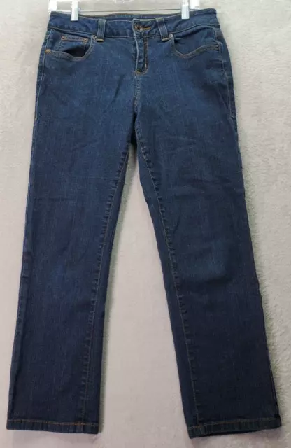 DKNY Soho Jeans Womens Size 6 Blue Denim Cotton Dark Wash Pockets Straight Leg