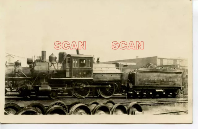 1F402 RPPC 1898/1930s DELAWARE & HUDSON RAILROAD CAMELBACK 4-4-0 LOCO #426