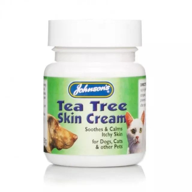 Johnson's Tea Tree Skin Cream Cats And Dogs Antiseptic, Soothing Cream