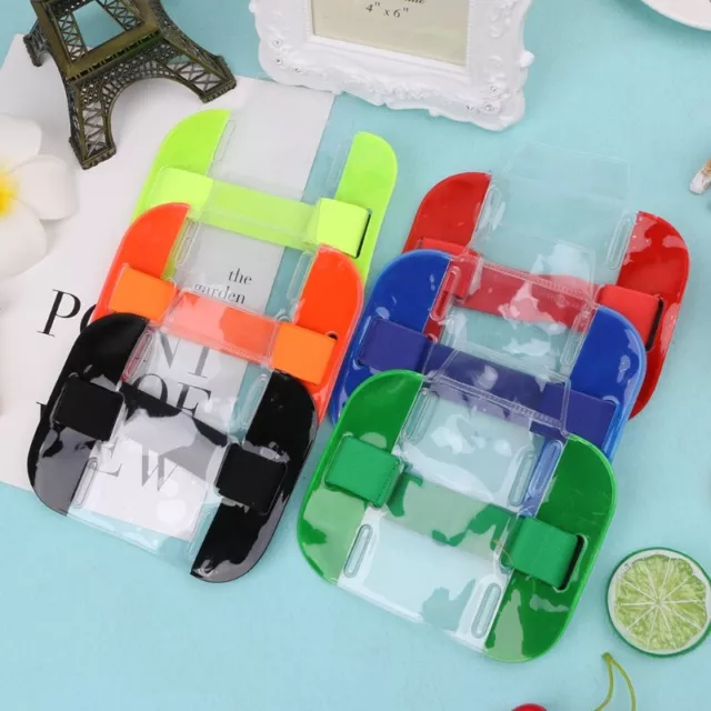 5/3X High Visibility Security Arm Band Photo ID Badge Card Holder Elastic Strap