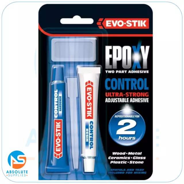Evo-Stik Epoxy Control Adhesive Glue 30ml 2 Hours Slow Setting Universal Strong