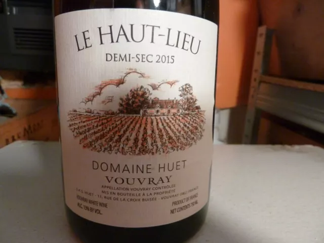 Vouvray 2015 "Le Haut-Lieu" Demi-Sec- Dom. Huet !