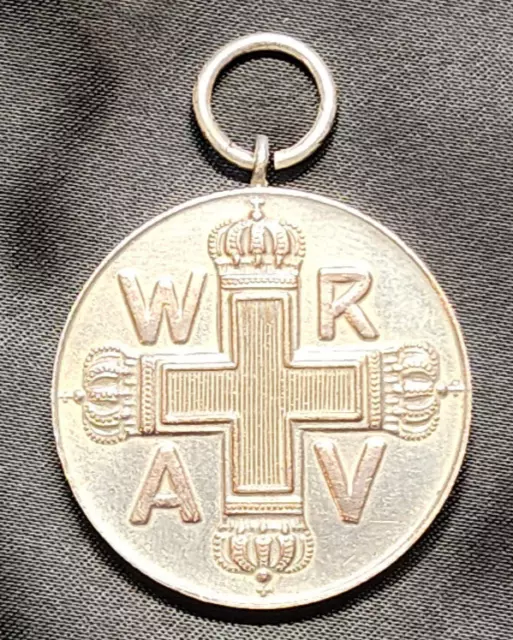 WW WWI Imperial German DRK Red Cross silver medics medal award cross ROTES KREUZ
