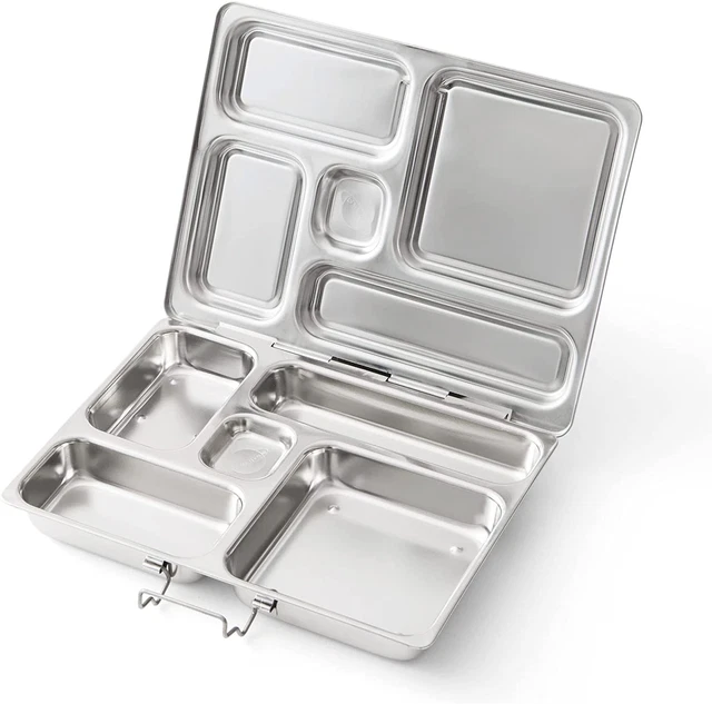 Planetbox ROVER Classic Stainless Steel Bento Lunch Box with 5 Compartments for
