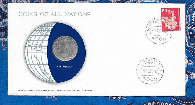 Coins of All Nations West Germany 2 Marks 1978 D UNC
