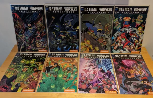 Batman Teenage Mutant Ninja Turtles TMNT Adventures IDW DC Comics Set 1-6 Extras