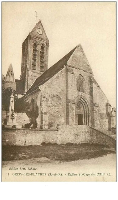 95.GRISY LES PLATRES.n°19464.EGLISE ST CAPRAIS.XIIIe s