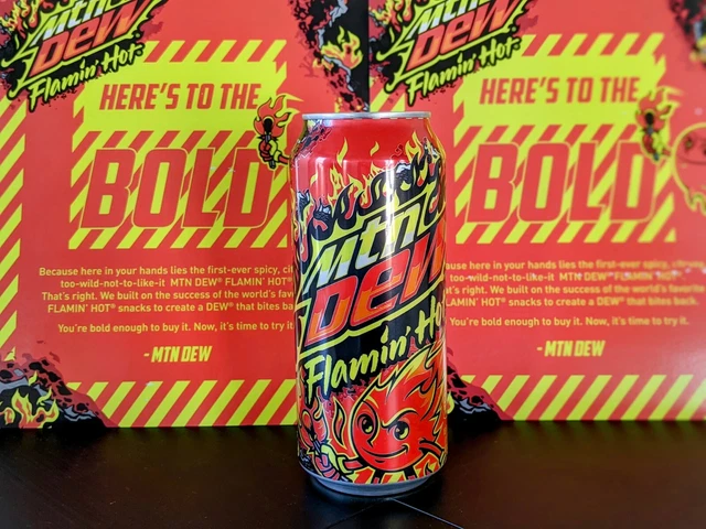 MOUNTAIN DEW FLAMIN Hot Limited Edition Mtn Dew 1 Dose 16oz EUR 12,25 ...