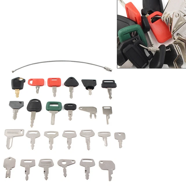 25 Heavy Equipment Construction Ignition Key Set For Cat  For John Deere NEW