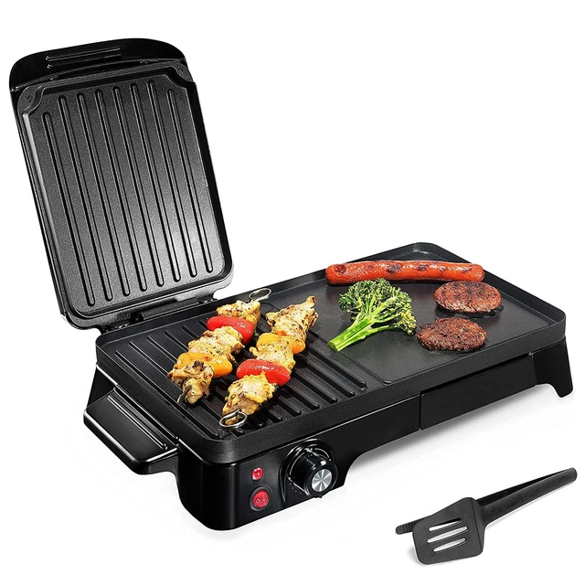 2-In-1 Panini Press Grill Gourmet Sandwich Maker & Griddle, Nonstick Coating,