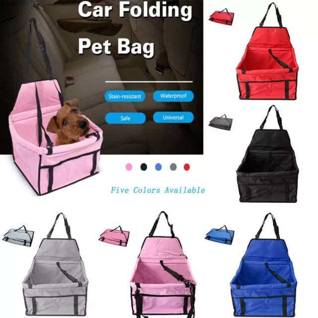 Pet Dog Car Folding Seat Safe Cat Puppy Travel Carrier Waterproof Handbag Basket