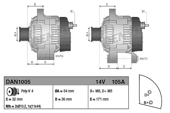 DENSO Generator  u.a. für ALFA ROMEO, FIAT, FORD, LANCIA 3