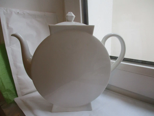 Verseuse Théière Cafetière PORCELAINE DE Limoges Vintage blanche hauteur 22 cm