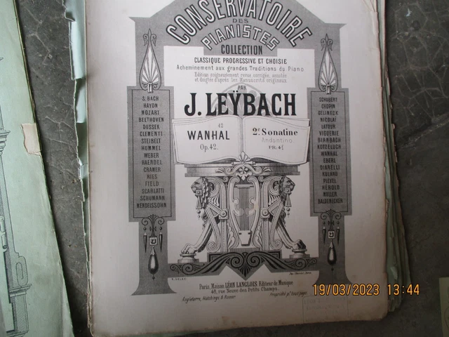 LOT de partition musique anciennes etude piano conservatoire piano 4