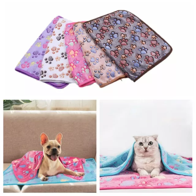 Pet Cat Dog Blanket Sherpa Fleece Animal Warm Throw Mat Travel Home Car Blanket