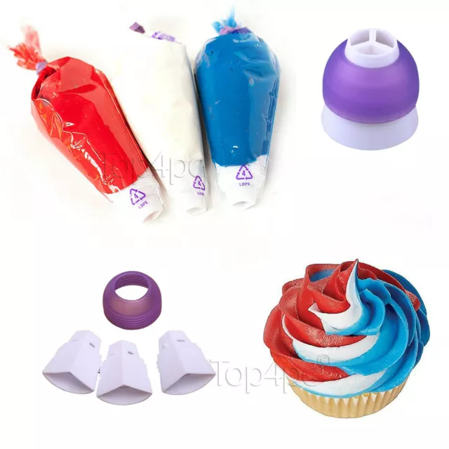 Adaptateur À Douille Tricolore Gâteaux Cupcake Macaron Décoration En Pâtisserie