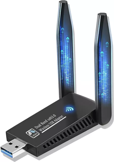 ElecMoga Antena WiFi AC 1300Mbps USB 3.0 Dual Band 5GHz/2.4GHz