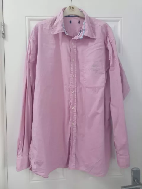 Gant Long Sleeve Pink 100% Cotton Relaxed Fit Casual Shirt - Size UK 3XL