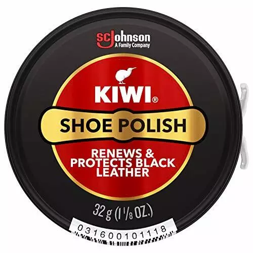 KIWI Shoe Polish, Black, 1 Metal Tin, 1.125 oz 2