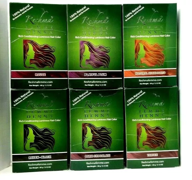 3 pk RESHMA HENNA Rich Conditioning Luminous Hair Color 2.12 oz PICK YOUR COLOR