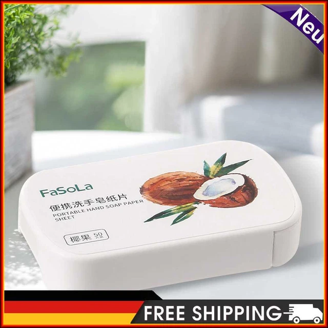 Jabón de cuidado de manos desechable, fácil de usar, 50 piezas/caja, accesorios de baño y viaje