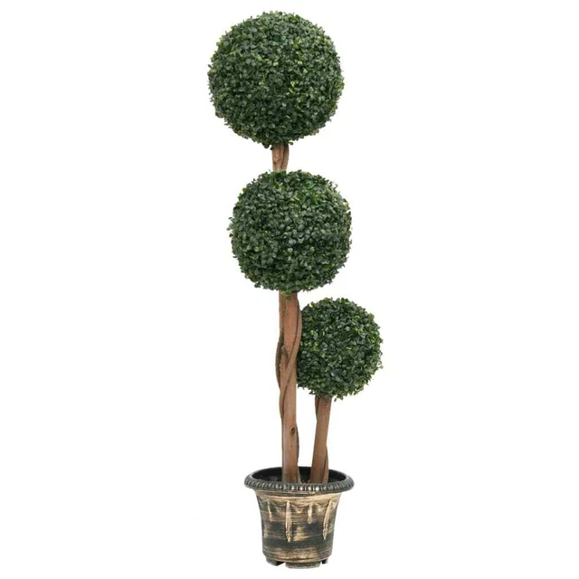 Sfera Di Bosso Artificiale Da Appendere – 28 Cm Con Catena – Erba Sintetica UV Resistant Per Esterni - 2