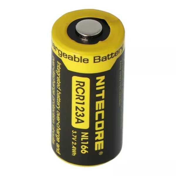 2 Piles rechargeable spéciale 16340 NiteCore NL166 RCR123  Li-Ion 3.7 V 650 mAh