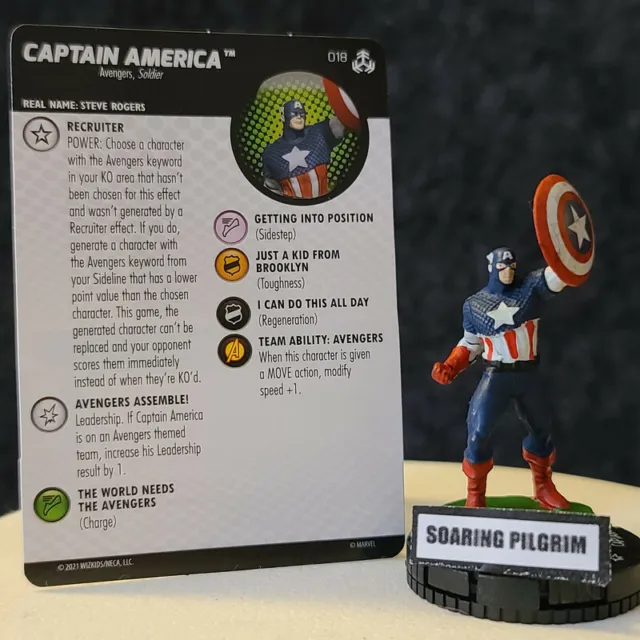 CAPTAIN AMERICA - 018 UNCOMMON War of the Realms Marvel Heroclix #18