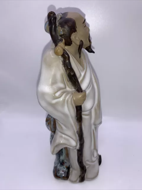 FINE PORCELAIN SHIWAN PHYSICIAN FIGURE STATUE SIGNED MUDMAN- Vintage Chinese 2