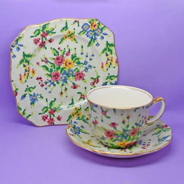 Royal Winton Grimwades 'Queen Anne' Cup, Saucer, Plate, Vintage, England