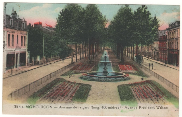 CPA - MONTLUÇON (03 ALLIER) - AVENUE DE LA GARE / AVENUE Pt WILSON - NON ÉCRITE